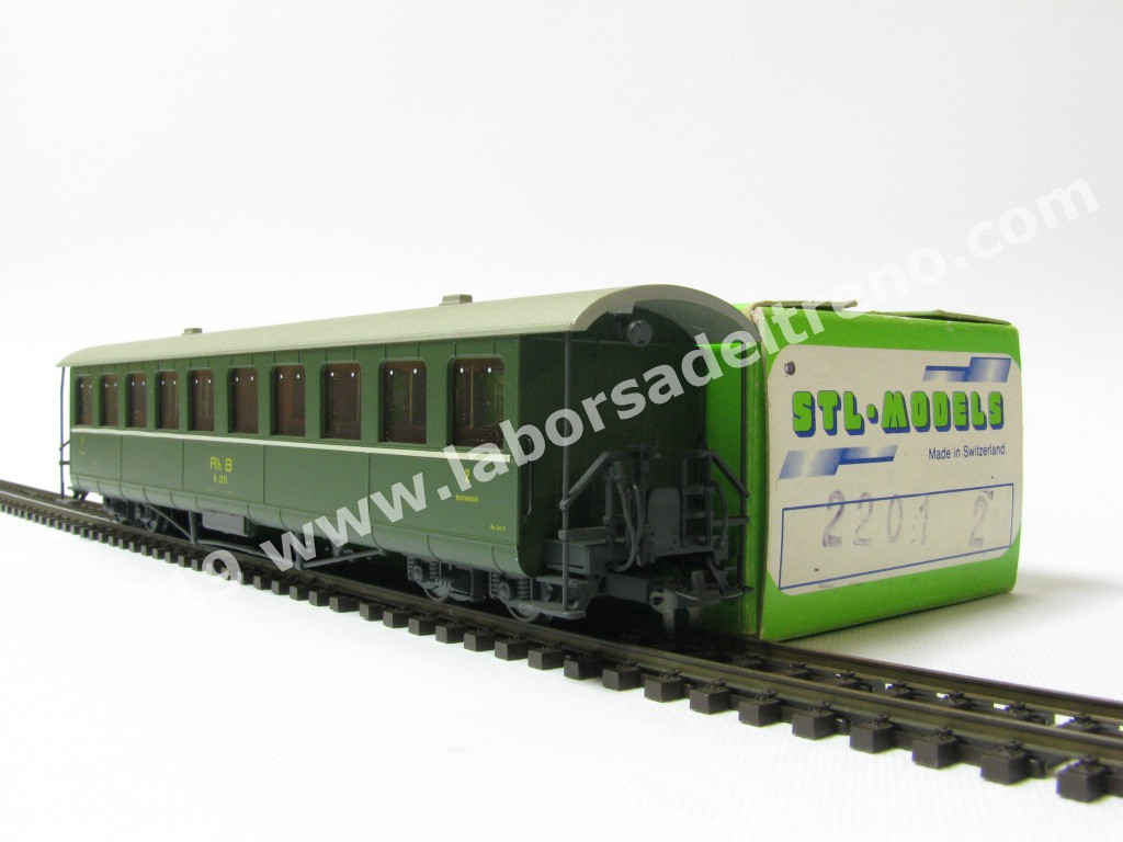 STL-Models 2201/10 H0m Voiture De 2e Classe 2281 Rhb à Carrellos – Occasion Qualité 1