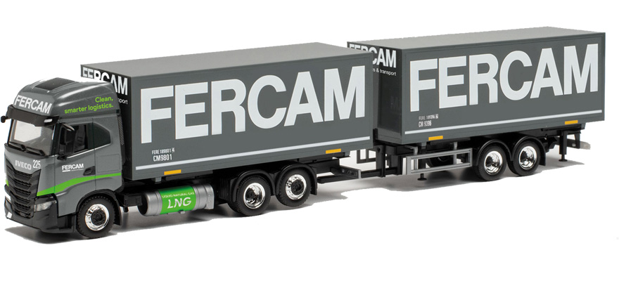 Herpa Modellino camion Iveco S-Way cisterna chimica Canil, scala 1:87, pezzo da collezione, Made in Germany, plastica