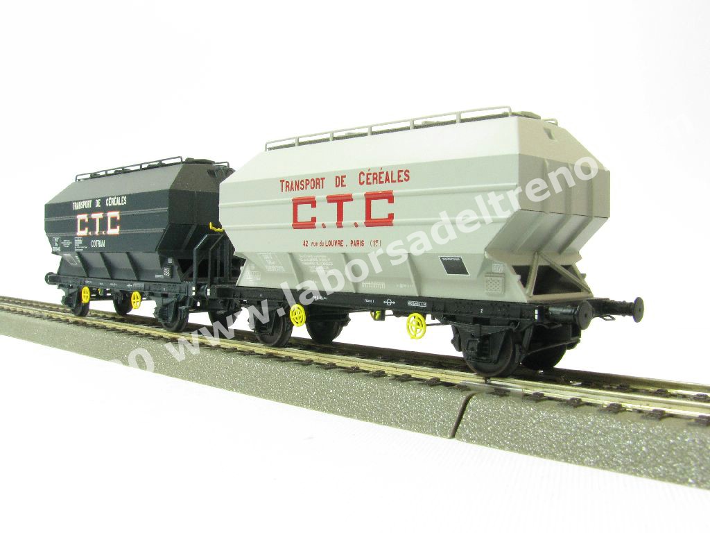 HO] : Coffret de 2 wagons céréaliers FRANGECO « FRANCE