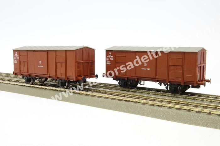 Set Arnold HN6573 - 2 Wagons Couverts GS/FS Italia Epoque III, échelle N (1:160), Neufs