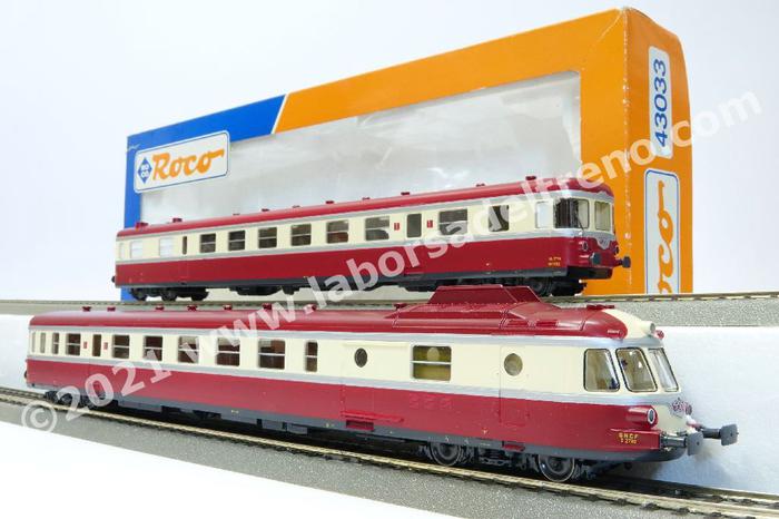 ROCO coffret autorail diesel RGP X2700 + remorque 43037 NEUF