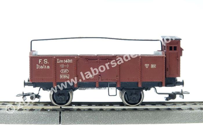 Atm - CF 12.005 Carro A Sponde Medie A Due Assi FS Italia Tipo L 1959 Con Garitta Del Frenatore Epoca Iii