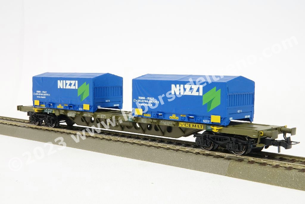 ACME 45088 Carro Doppio Pianale FS Tipo Laadgrs &ndash; Scala H0 1:87 &ndash; Trasporto Veicoli