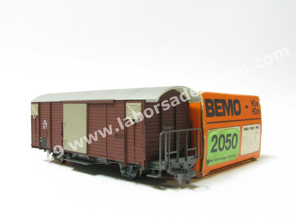 BEMO 2202 Wagon Marchandises Trois Essieux H0m Rouge