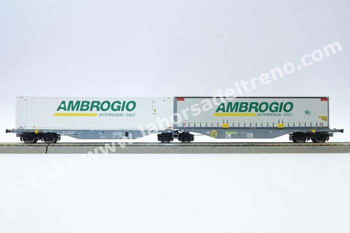 Carro Intermodale ACME 40428 Sgns Touax 60 Piedi Scala HO 1:87 &ndash; Epoca VI Con Supporto