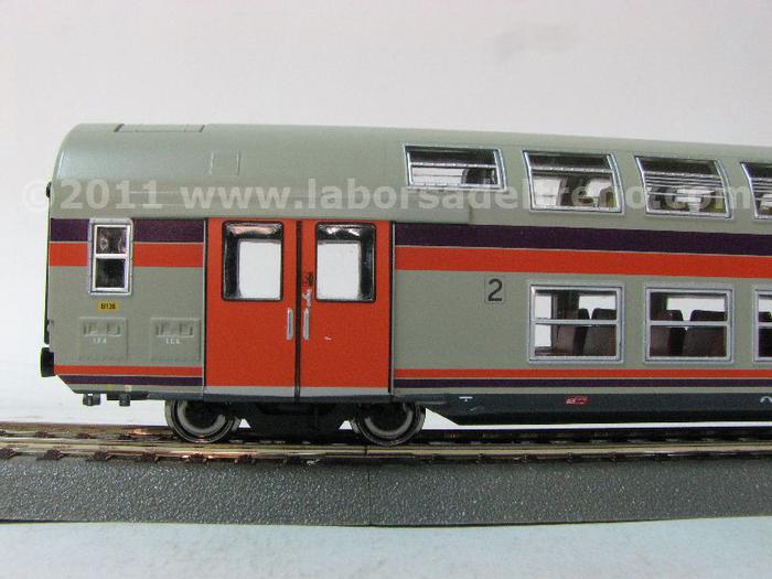 Wagon Voyageur à Deux étages FS Italia époque IV/V - Modèle Réduit HO Vitrains 3422 - Neuf Pour Maquettiste