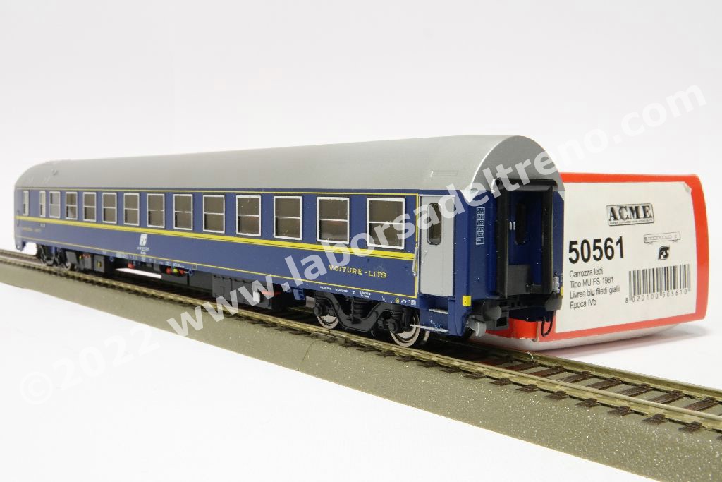 Acme - 50561 Carrozza letti tipo MU in livrea di origine, logo ...