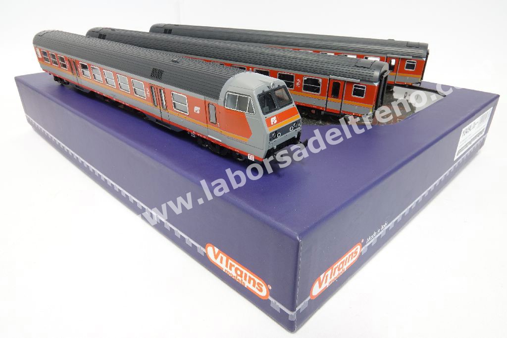 Vitrains 1049L set tre carrozze passeggeri FS, tipo MDVE, con