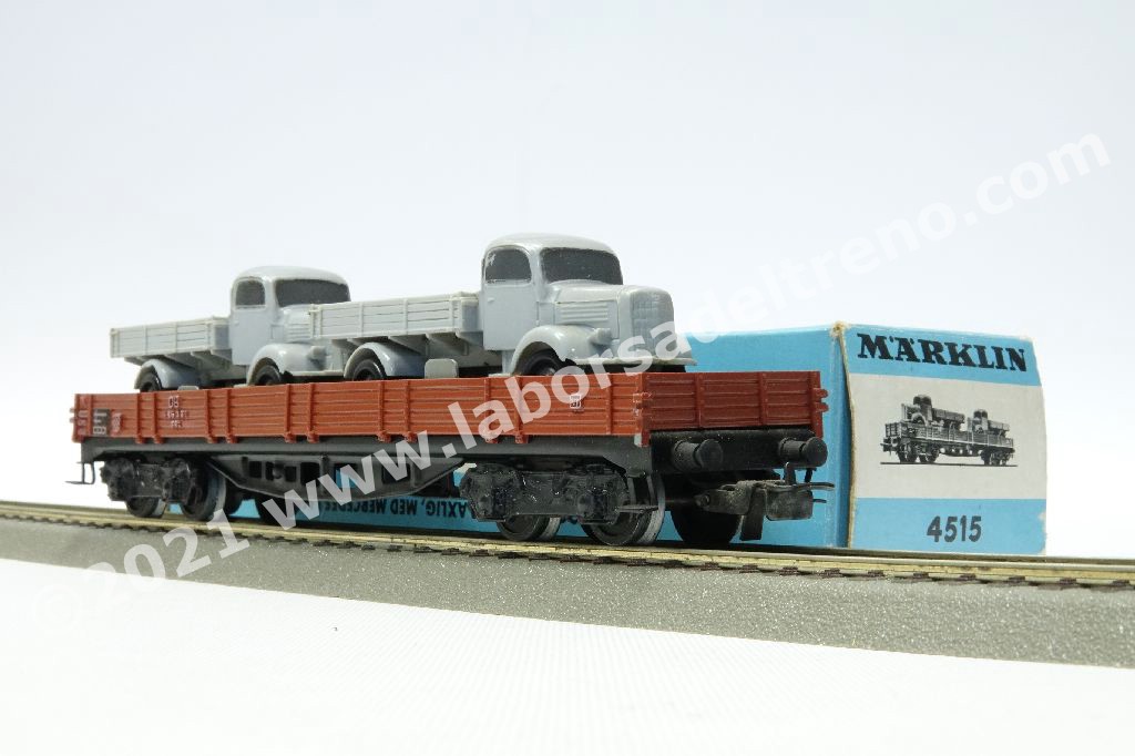 Märklin H0 - 4515 - Coffret De Wagon De Marchandises Ensemble De 4 Chariots Porte Conteneurs Avec Divers Conteneurs Db