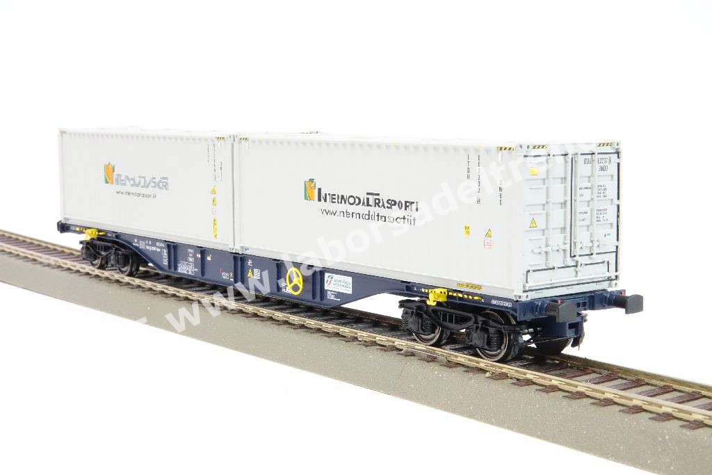 Set 3 Wagons Porte-conteneurs ACME 45150 - Touax - Dinazzano Po - Échelle HO - Époque VI