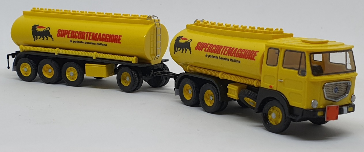 Miniature Gila Modelli 1/43 - Lancia Esagamma Citerne Agip Avec Remorque - Fait Main
