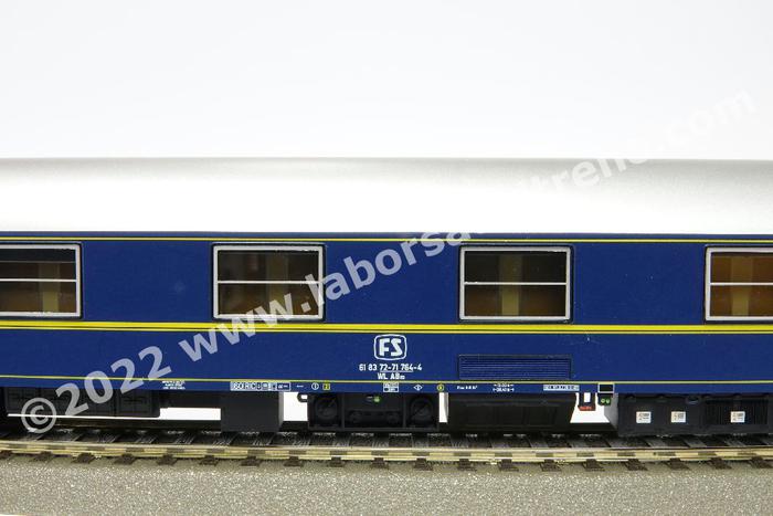Modellino Ferroviario OS.KAR 4128 Carro Gabs FS, Scala HO 1:87, Epoca V, Porte E Tetto In Alluminio, Marrone
