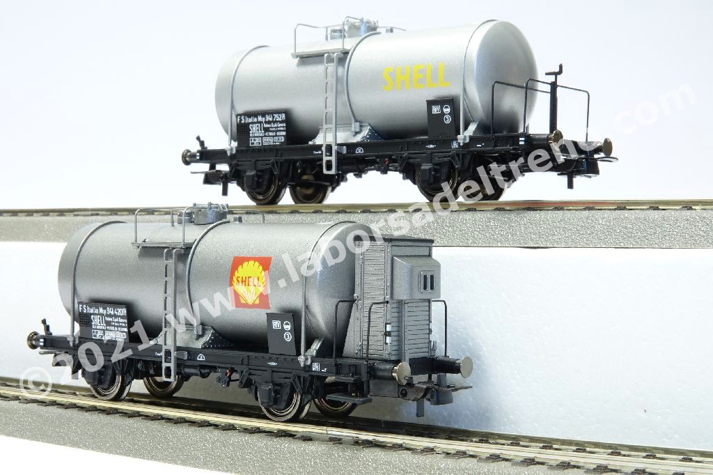 Rivarossi - HR6518 Coppia carri serbatoio a due assi FS Italia tipo Mop ...