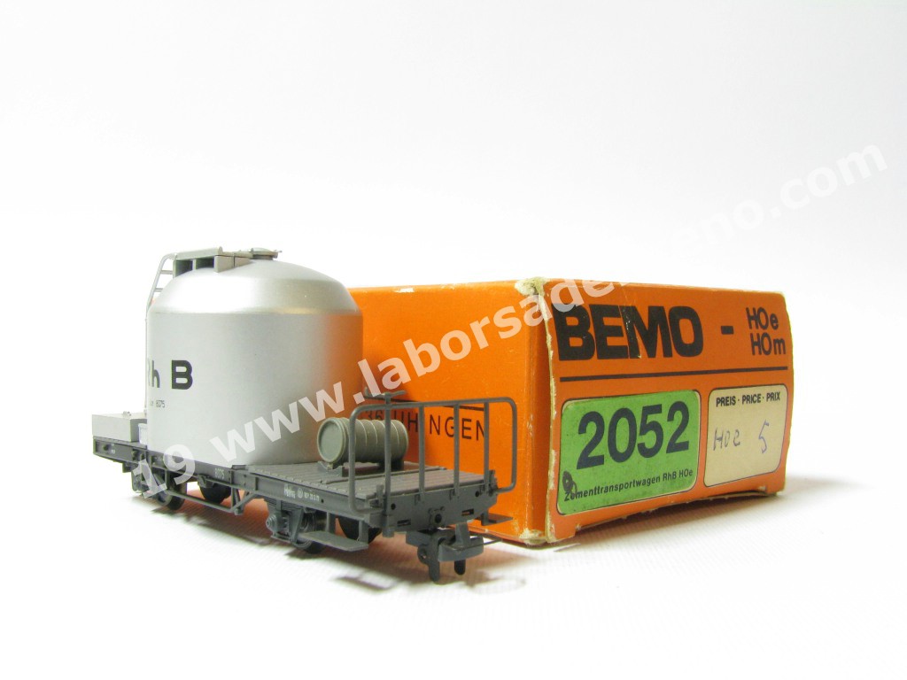 Wagon Marchandises BEMO 2202 3 Essieux - Échelle H0m - Rouge - Occasion TB