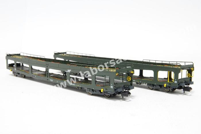 Set de 2 portes-auto, DD DEV 66, livrée bleu -Arnold HN4349- SNCB