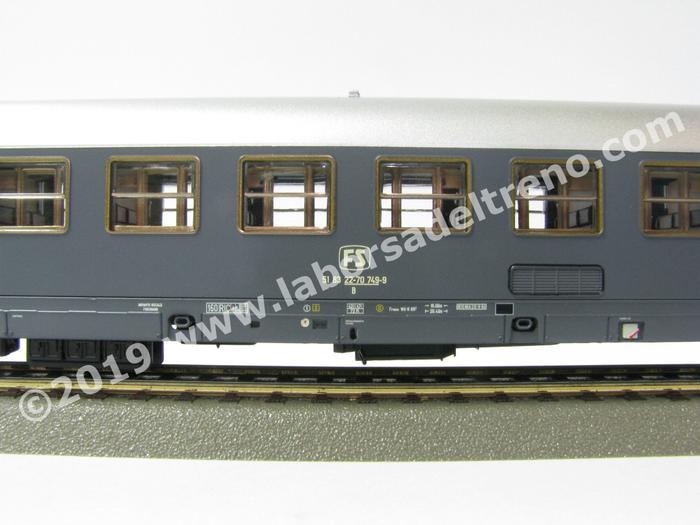 Rivarossi Hr4325-3 Fs Voiture Voyageurs 2e Cl Type 1946 Grigio Ardesia