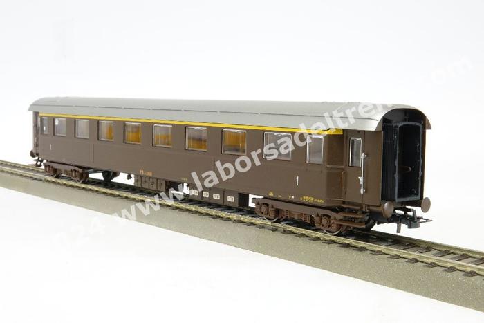 Rivarossi HR4366 FS, Set Di 2 Carrozze Tipo 1946, Composto Da 1 Bagagliaio Per Trasporto Biciclette Dz 83000 E 1 Carrozza Di 2a Classe Bz 33010 Livrea Grigia Ep Iv