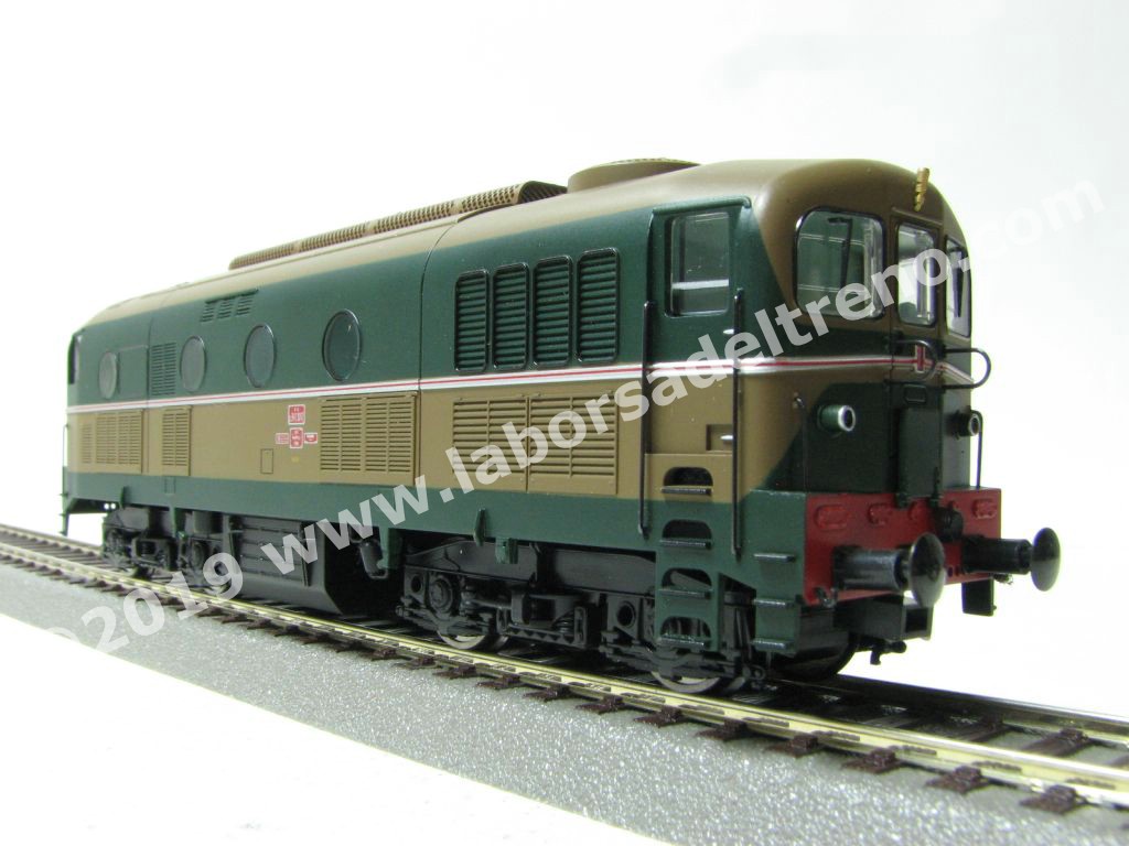 Locomotive Diesel FS D 141 1017 - LINEA MODEL HO LM 1801.IV - Échelle HO - Laiton - Vert