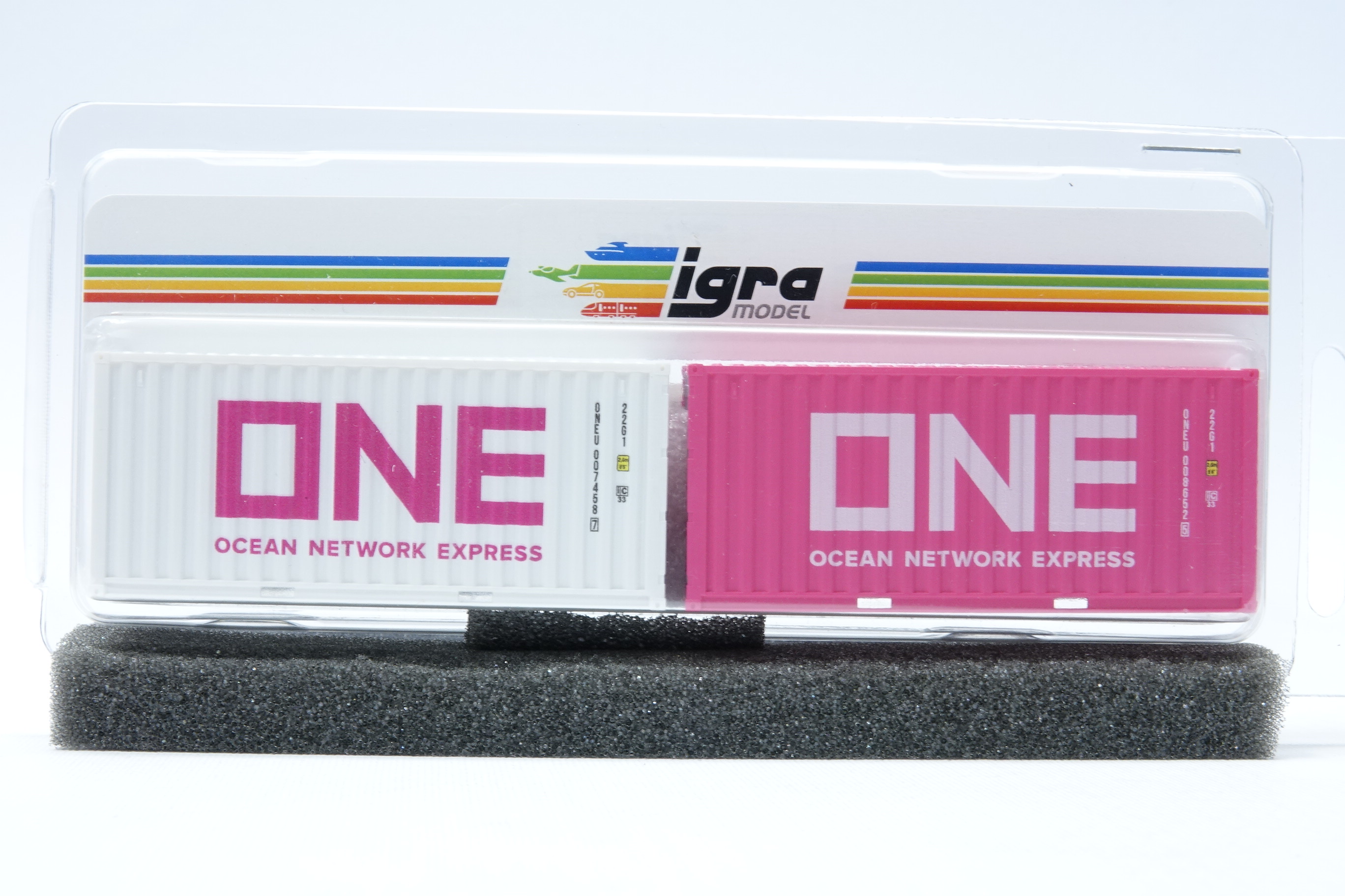 Igra model - PI98010042 Set due container da 20 ft. 'ONE', un bianco e ...