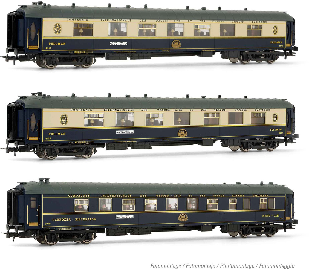 Rivarossi - HR4295 Set tre carrozze CIWL Treno Azzurro, due