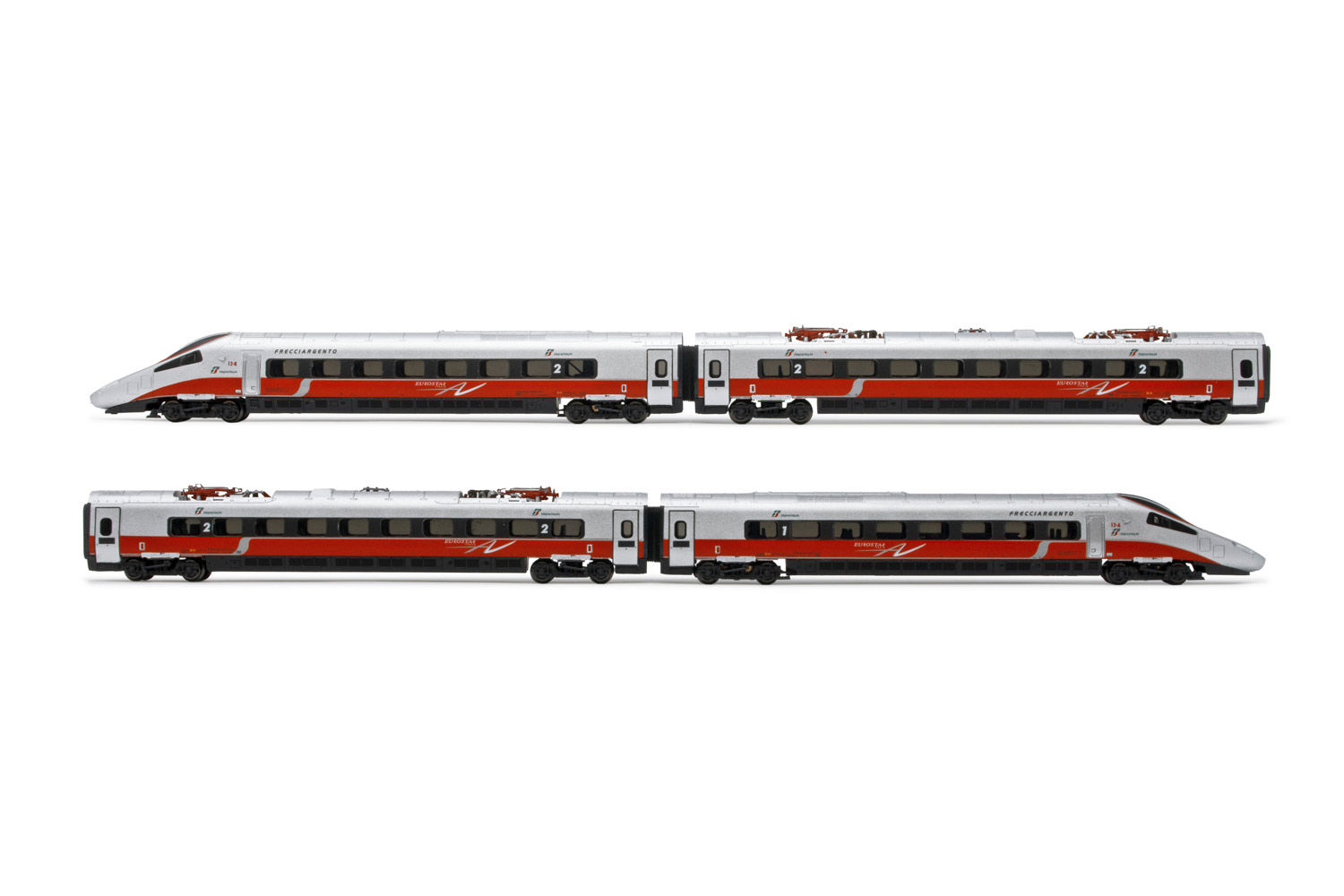 Vitrains 1765 FS ETR 425 - 324 ''Jazz'' Di Trenitalia Set Da 4 Elementi Dcc Sound