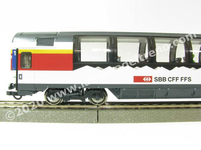 Roco - 74081 Set tre carrozze panoramiche SBB di 1° cl Roco - 74081 Set tre carrozze panoramiche SBB di 1° cl