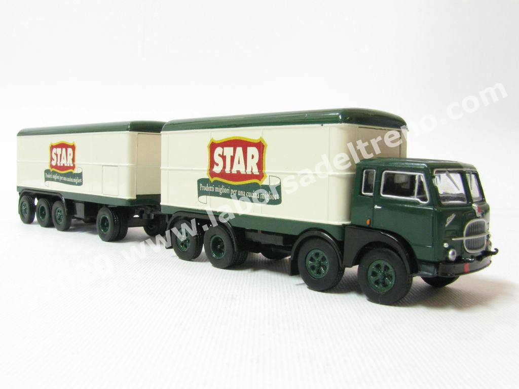 Fiat 690 Baffo Millepiedi Camion Jaune – Verlag Fiedler Promo Brekina 1/87