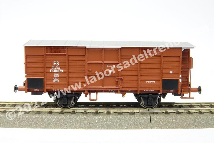 Sagi - M707old Carro Chiuso FS Italia, Tipo F Con Garitta, Livrea Rosso Vagone Con Doghe In Legno Orizzontali Griglie Non Traforate Epoca Iii Sagi - M707old Carro Chiuso FS Italia, Tipo F Con Garitta, Livrea Rosso Vagone Con Doghe In Legno Orizzontali Griglie Non Traforate Epoca Iii